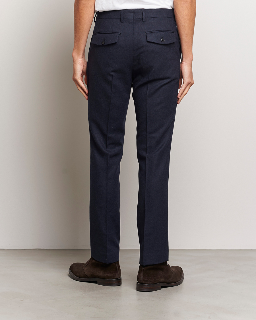 Herren | Hosen | Gant | Slim Flannel Pants Evening Blue