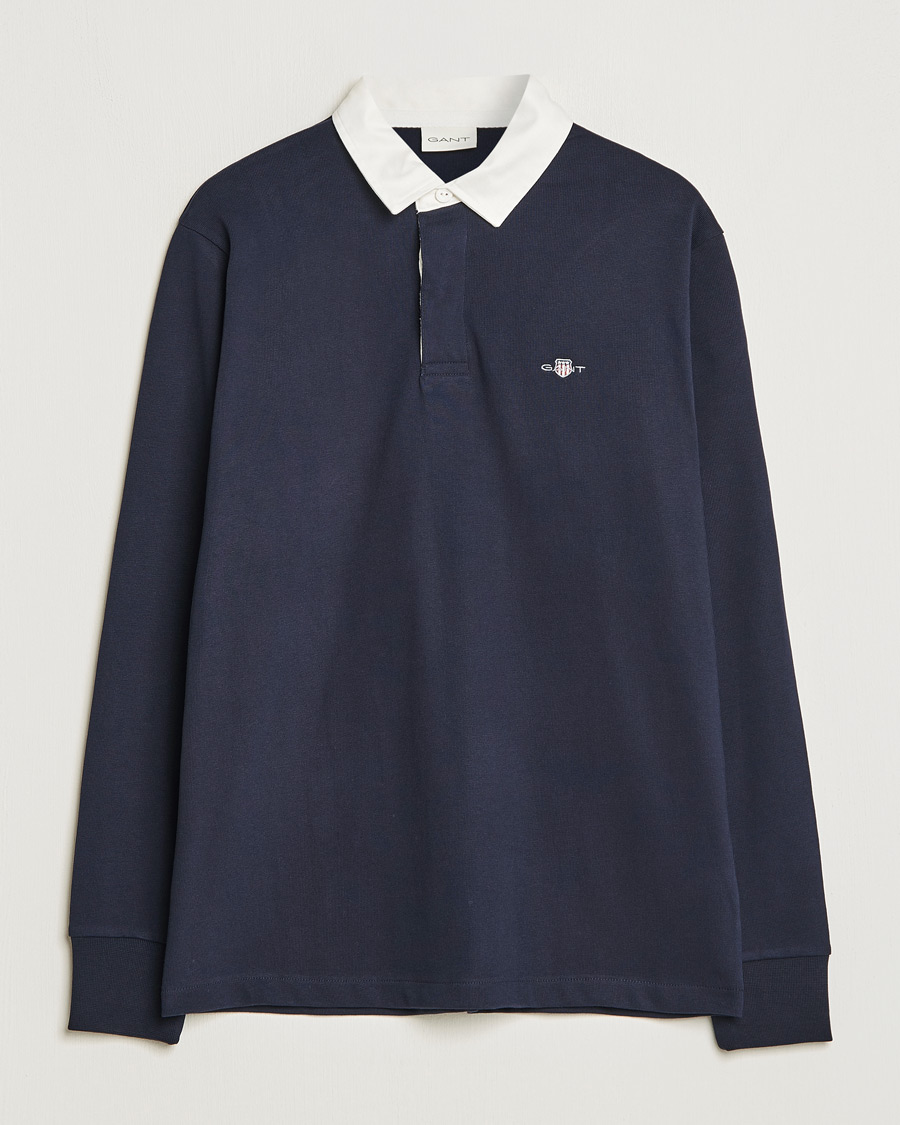 Herren | Pullover | GANT | Reg Shield Heavy Rugger Evening Blue