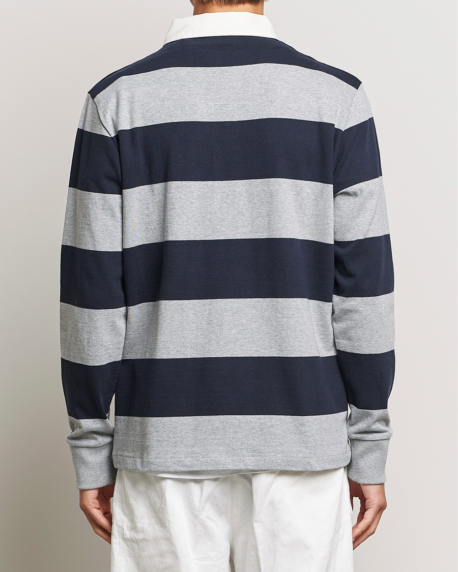 Herren | Pullover | GANT | Barstriped Rugger Grey/Navy