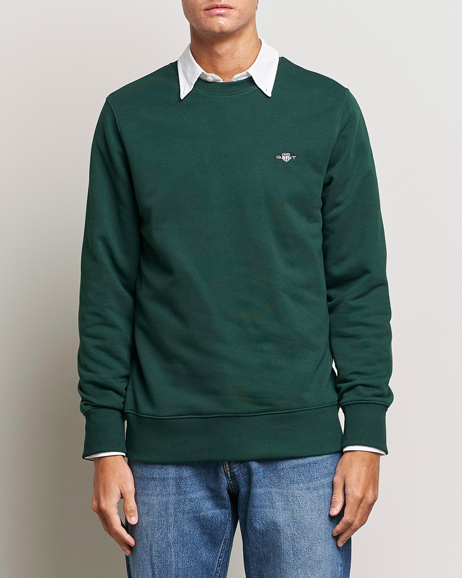 Herren |  | GANT | Original Crew Neck Sweatshirt Tartan Green