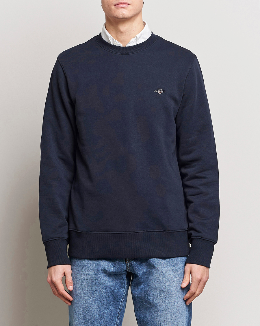 Herren | Pullover | Gant | Original Crew Neck Sweatshirt Evening Blue