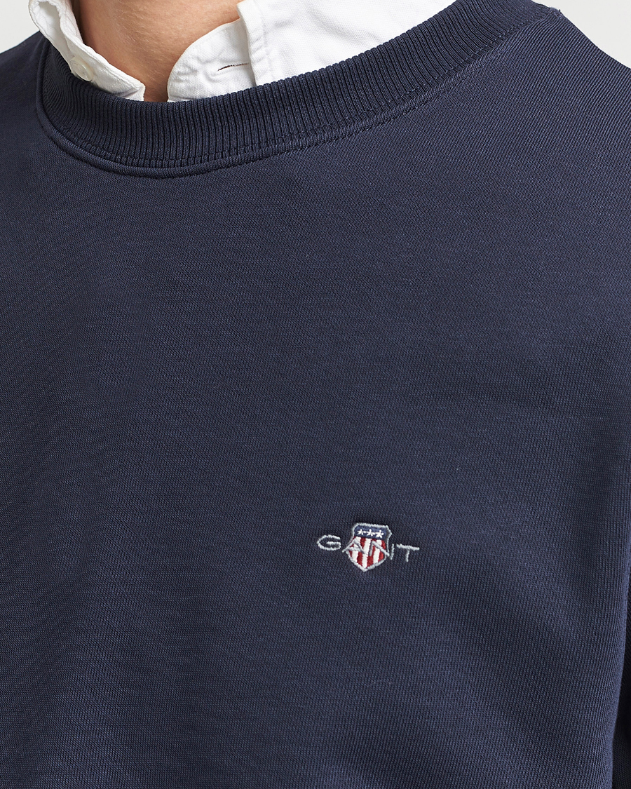 Herren | Pullover | Gant | Original Crew Neck Sweatshirt Evening Blue