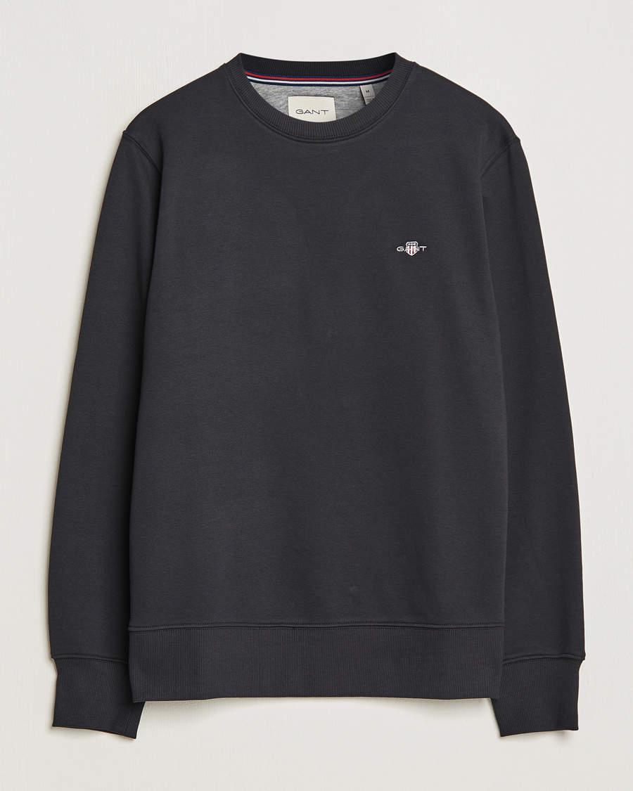 Herren | Pullover | Gant | Original Crew Neck Sweatshirt Black