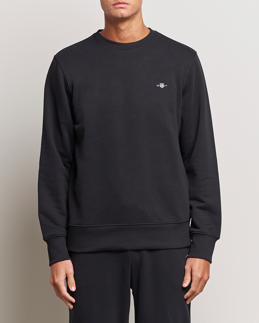 Herren | Pullover | Gant | Original Crew Neck Sweatshirt Black
