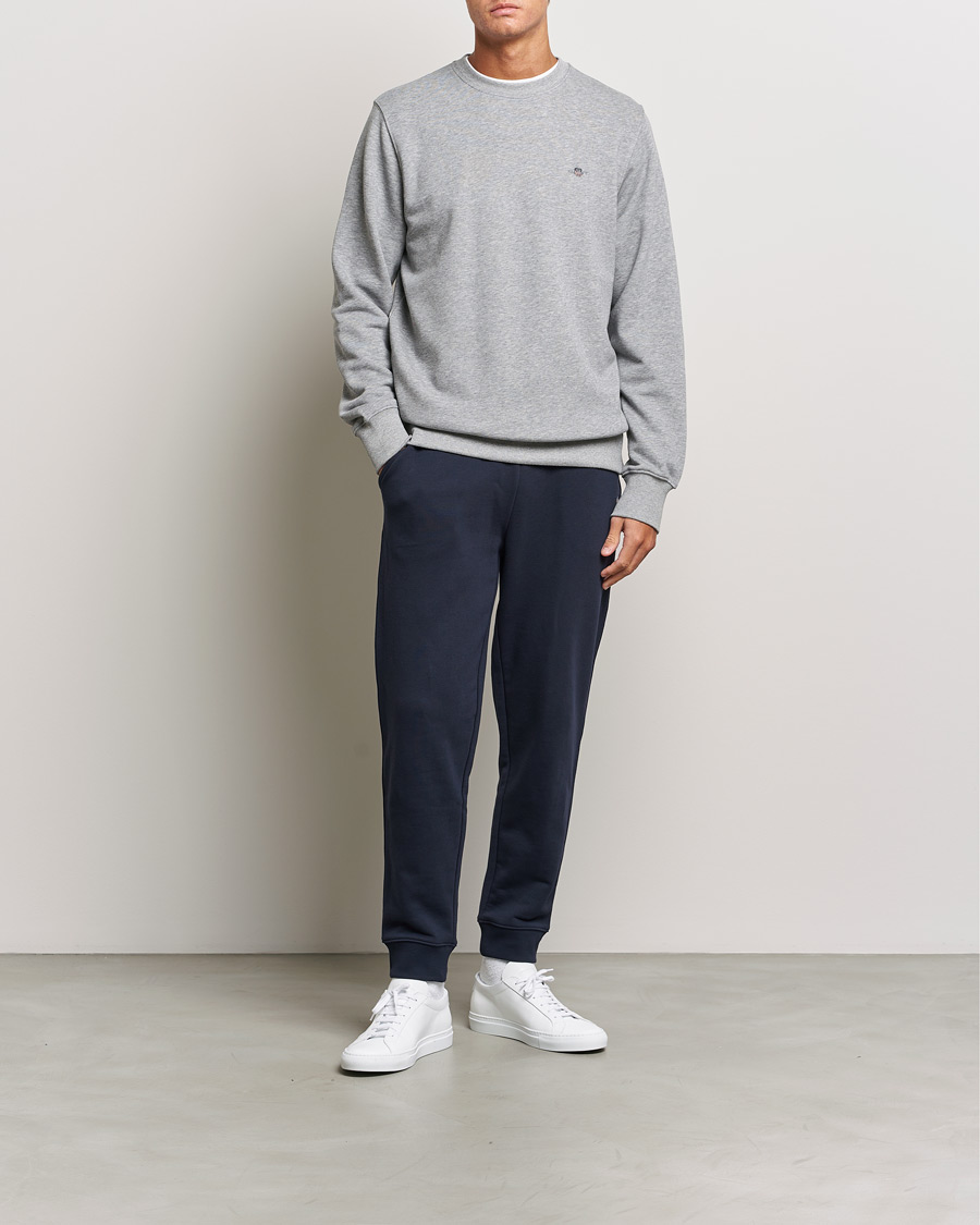 Herren | Pullover | Gant | Original Crew Neck Sweatshirt Grey Melange