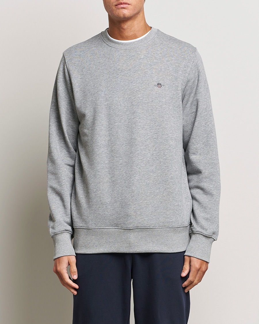 Herren | Pullover | Gant | Original Crew Neck Sweatshirt Grey Melange