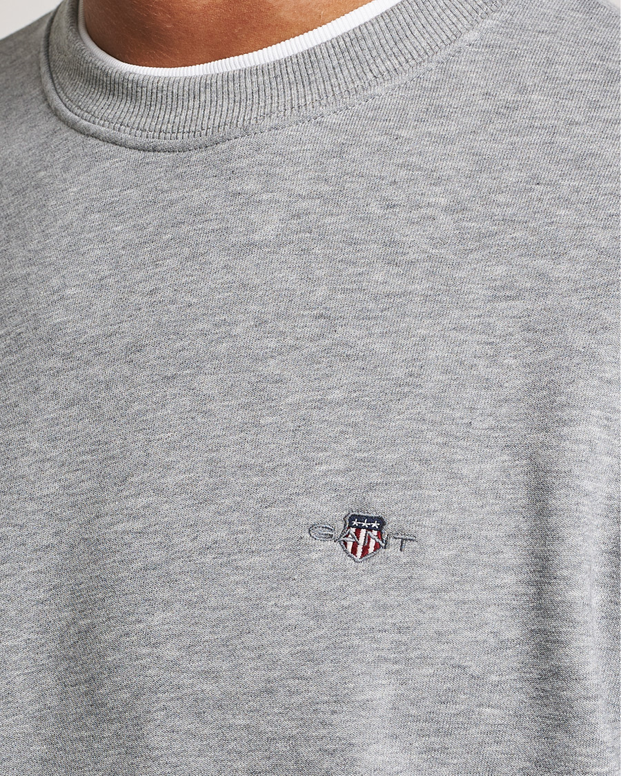 GANT Original Crew Neck Sweatshirt Grey Melange bei Care of Carl