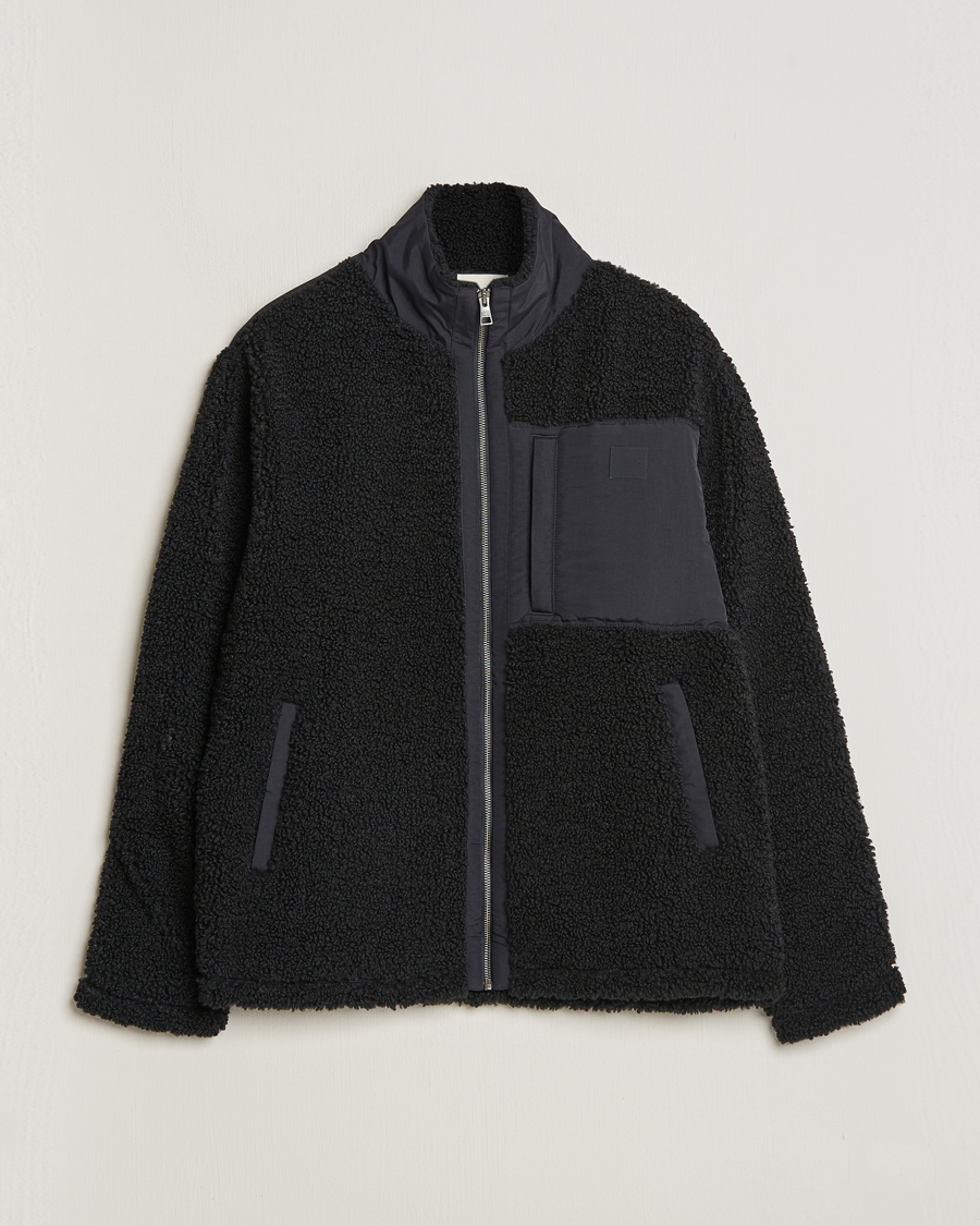 Herren | Pullover | GANT | Sherpa Fleece Full Zip Black