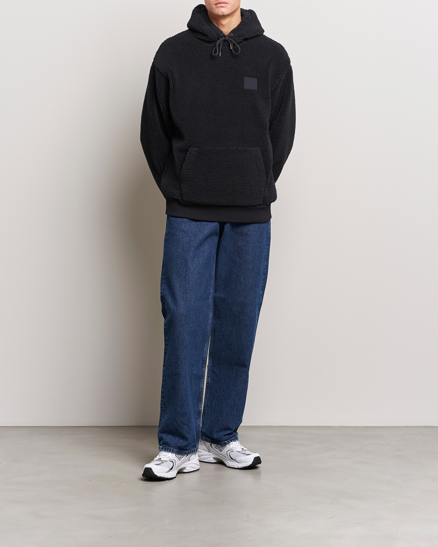Herren | Pullover | GANT | Sherpa Fleece Hoodie Black