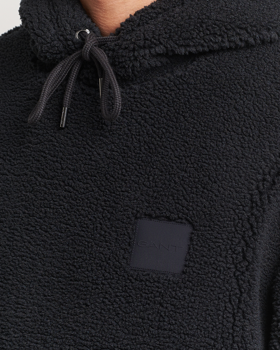 Herren | Pullover | GANT | Sherpa Fleece Hoodie Black