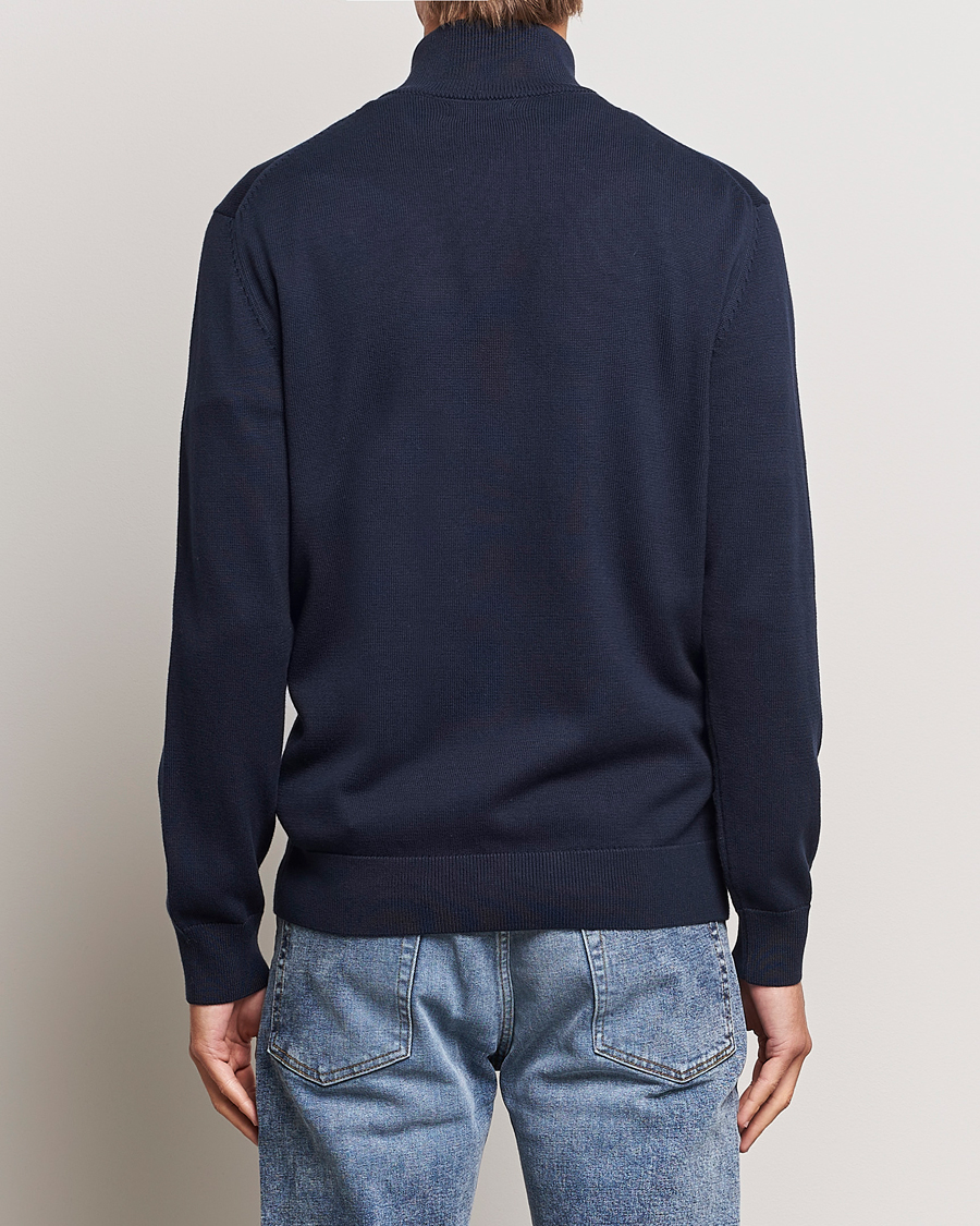 Herren | Pullover | GANT | Cotton Full Zip Cardigan Evening Blue