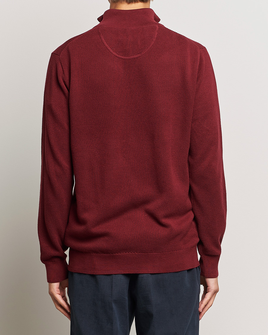 Herren | Pullover | GANT | Cotton Pique Half Zip Plumped Red