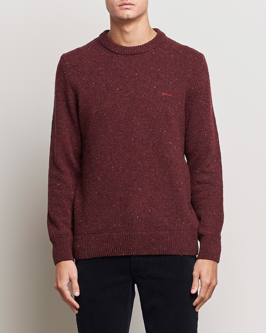 Herren | Pullover | GANT | Neps Donegal Crew Neck Sweater Plumped Red