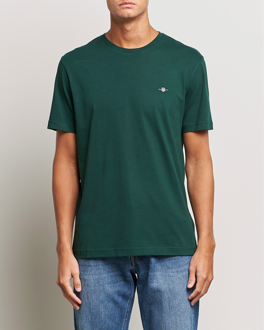 Herren |  | GANT | The Original T-shirt Tartan Green