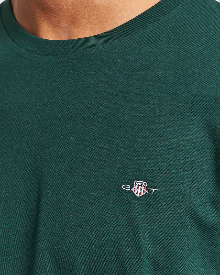 Herren | T-Shirts | GANT | The Original T-shirt Tartan Green