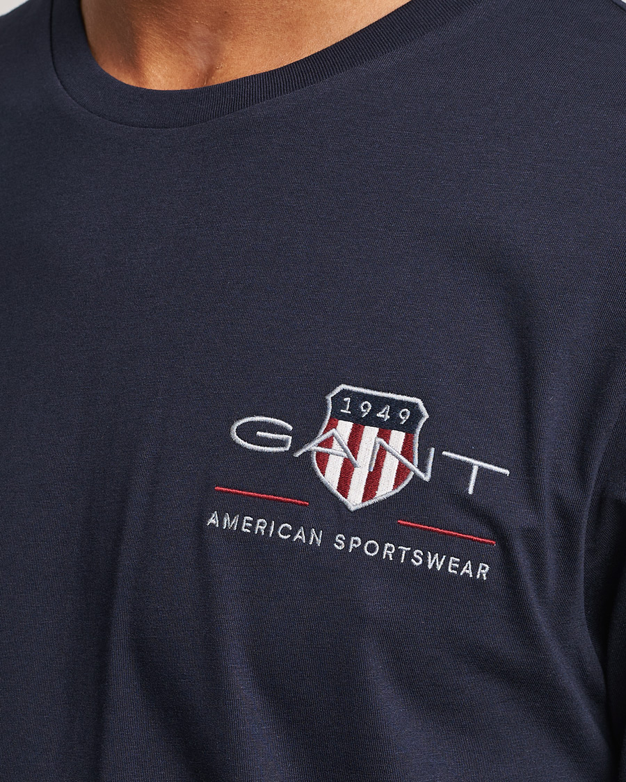 Herren | T-Shirts | GANT | Archive Shield Small Logo T-Shirt Evening Blue