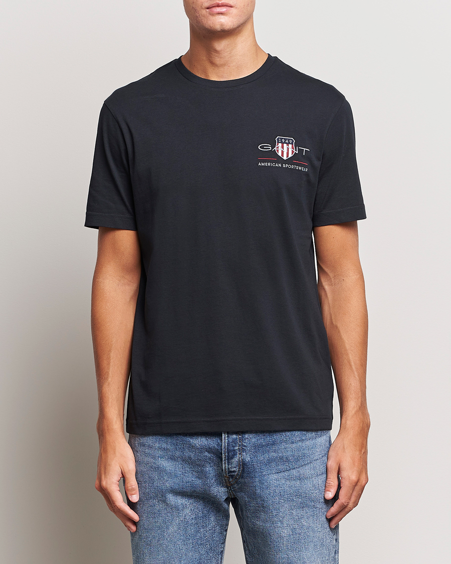 Herren | Sale | GANT | Archive Shield Small Logo T-Shirt Black