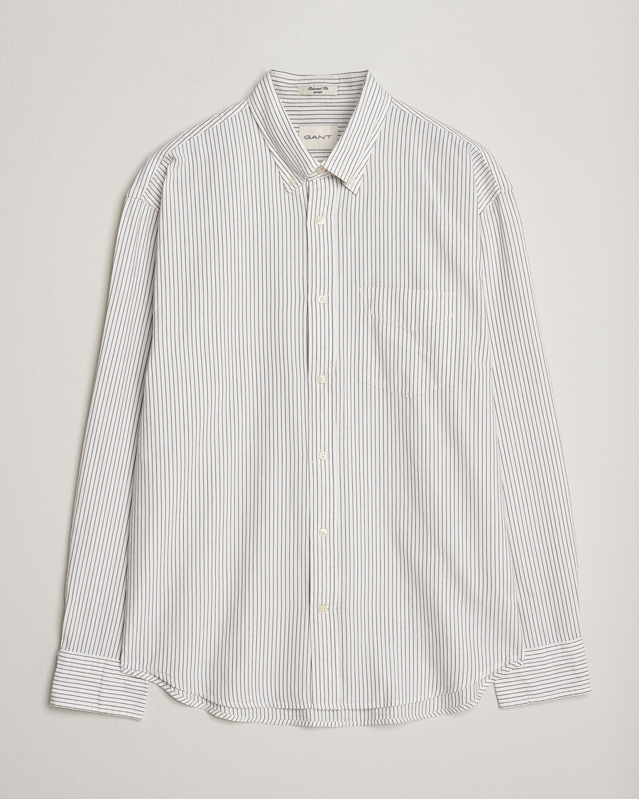 Herren |  | GANT | Regular Fit Archive Oxford Striped Shirt Eggshell