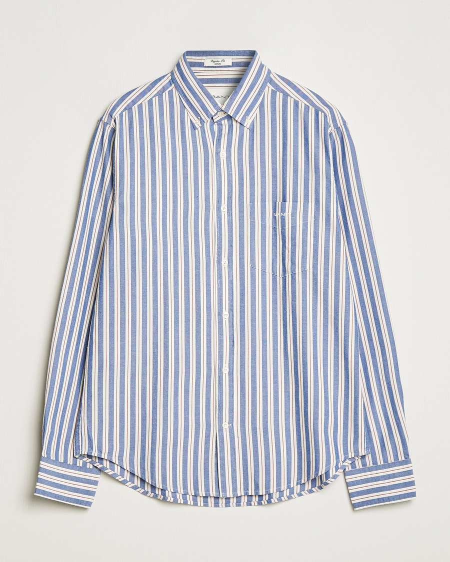 Herren | Hemden | GANT | Regular Fit Archive Oxford Striped Shirt College Blue