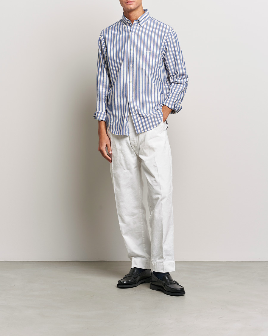 Herren | Hemden | GANT | Regular Fit Archive Oxford Striped Shirt College Blue