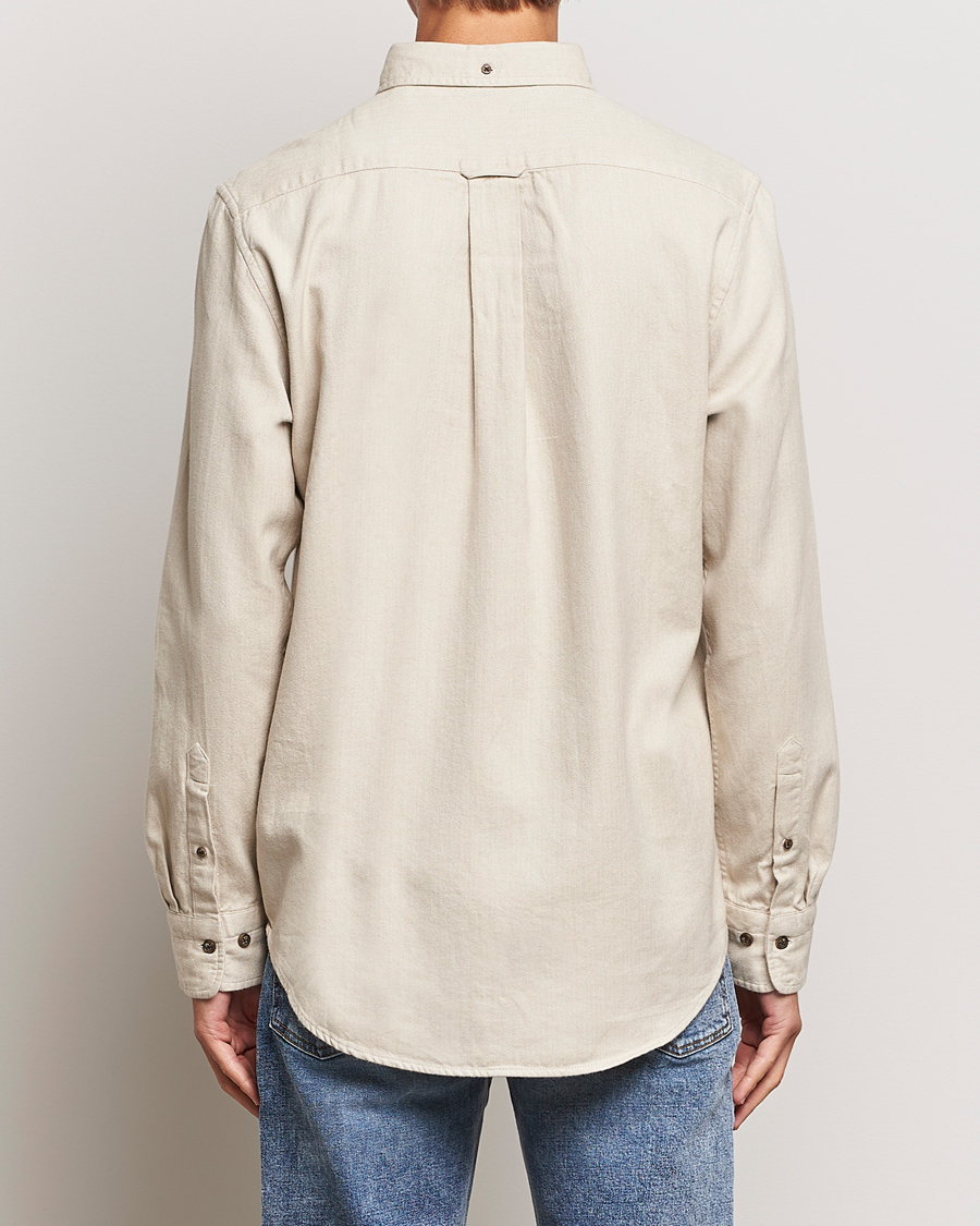 Herren | Hemden | GANT | Regular Fit Herringbone Flannel Shirt Cold Beige