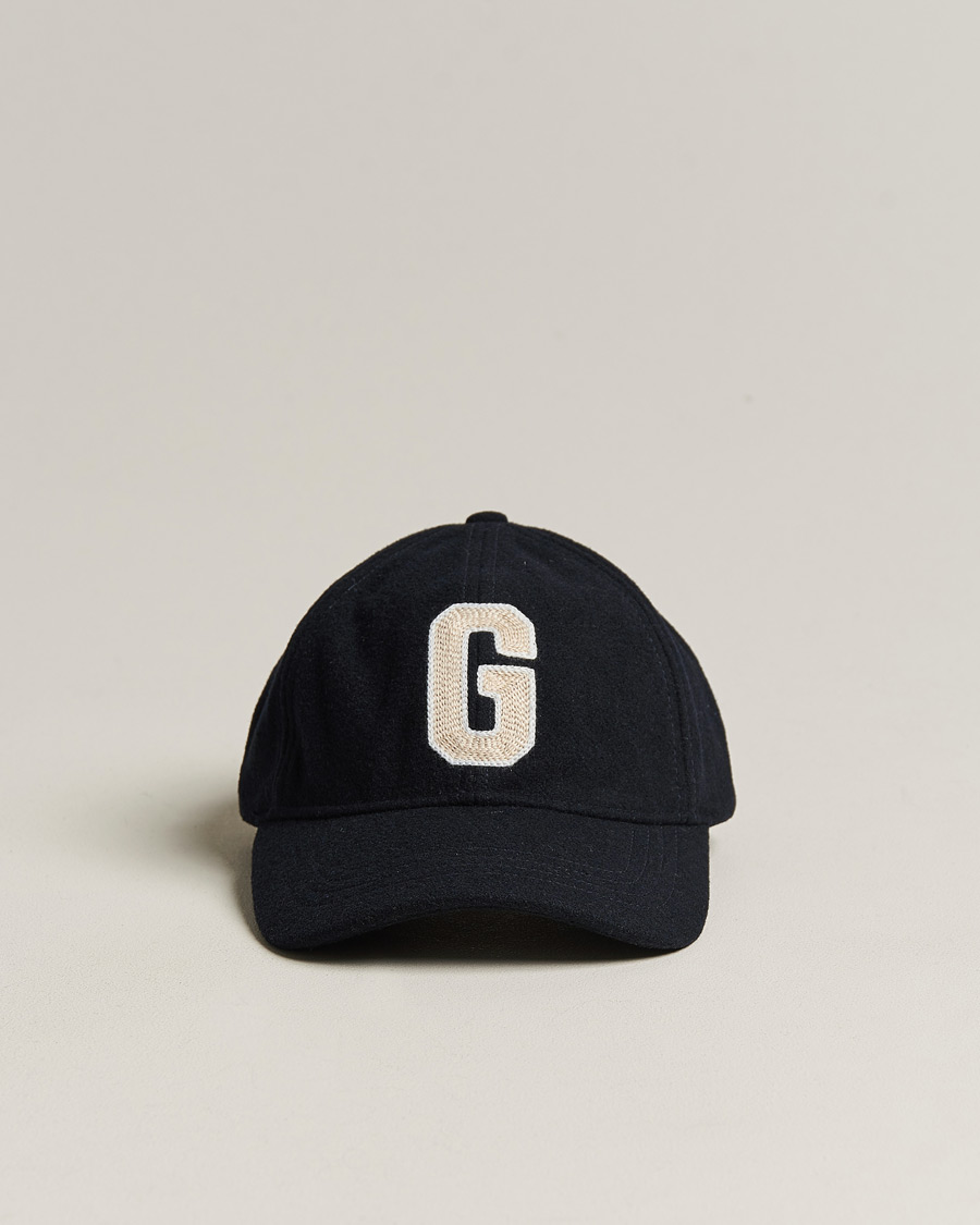 Herren | GANT Badge Wool Cap Evening Blue | GANT | Badge Wool Cap Evening Blue