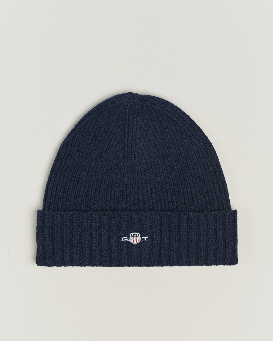 Herren | Mützen | GANT | Wool Lined Beanie Marine