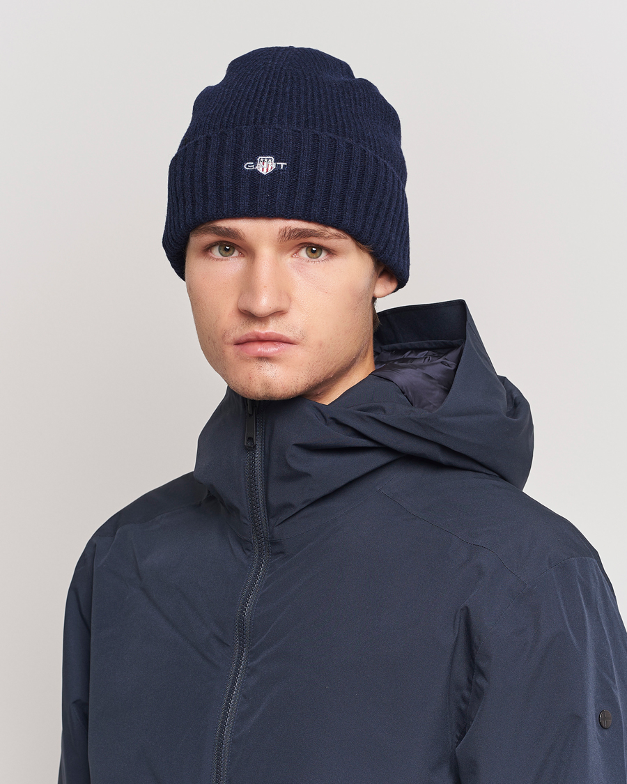 Herren | Mützen | GANT | Wool Lined Beanie Marine