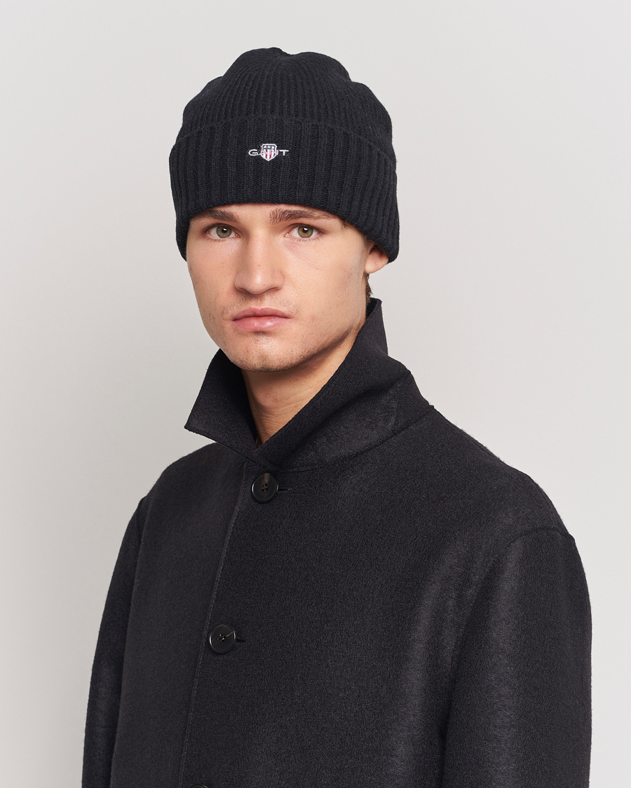 Men |  | GANT | Wool Lined Beanie Black