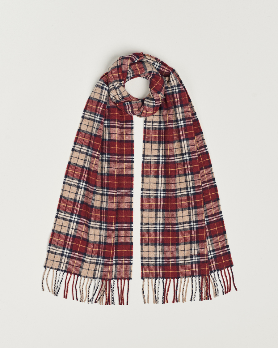 GANT Wool Multi Checked Scarf Plumped Red bei Care of Carl