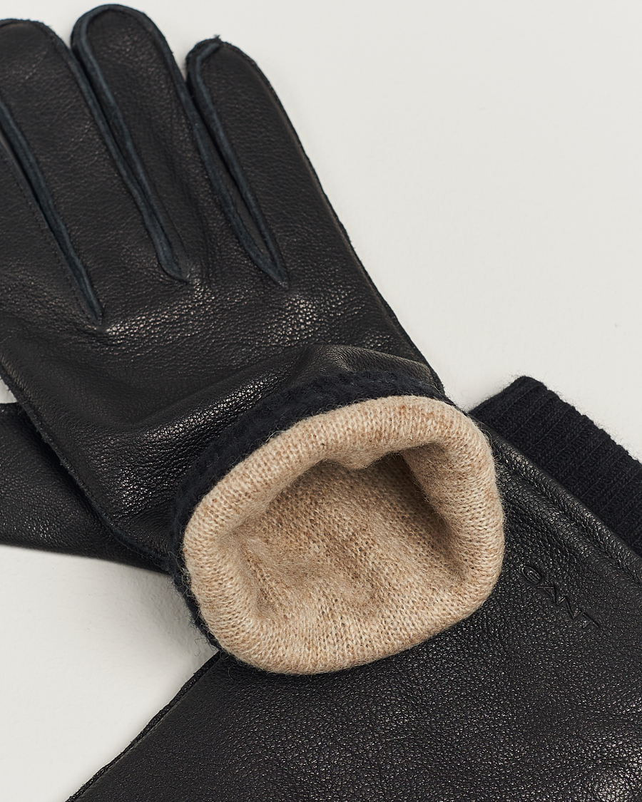 Herren | | GANT | Wool Lined Leather Gloves Black