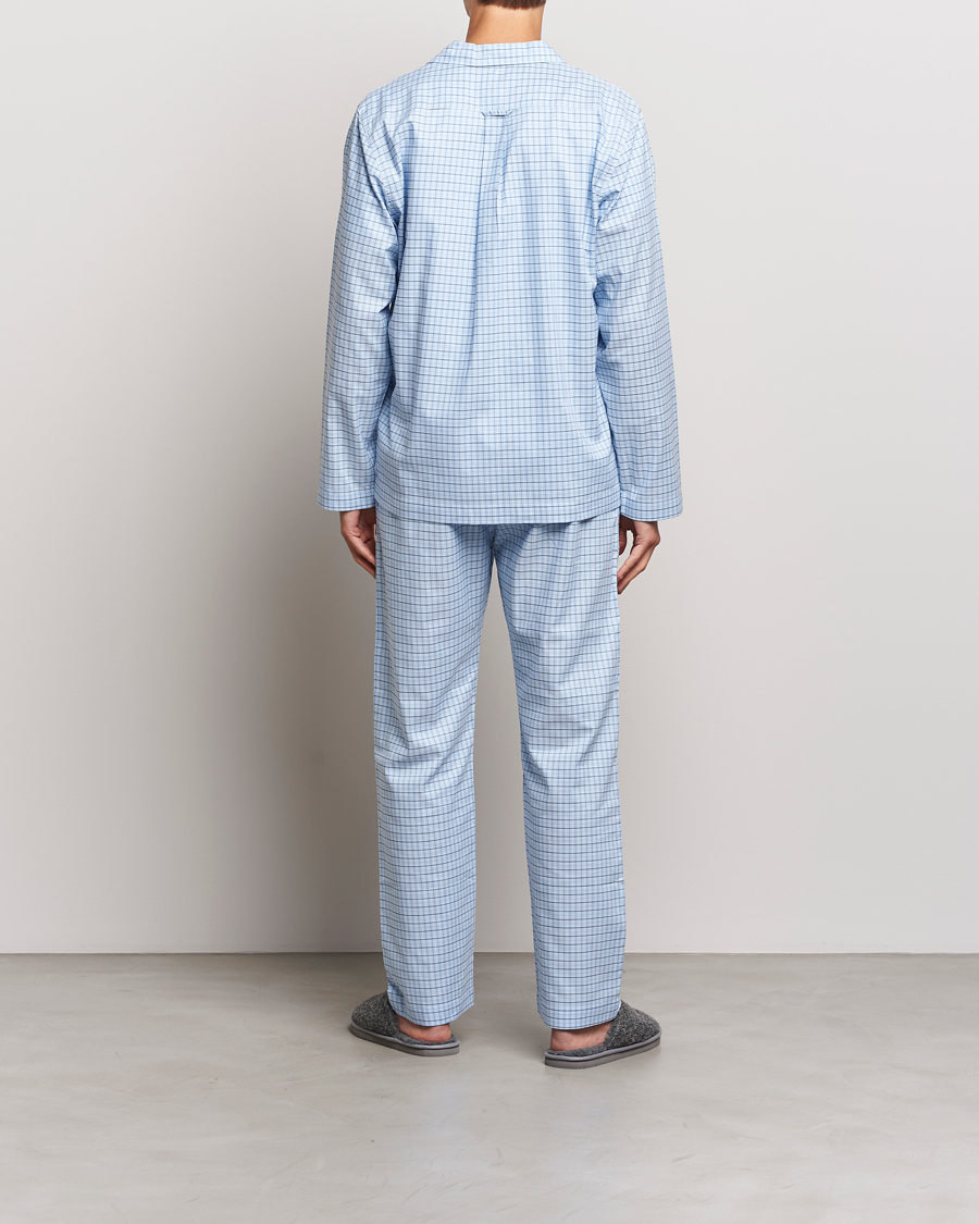 Herren | Pyjamas | GANT | Checked Pyjama Set Capri Blue