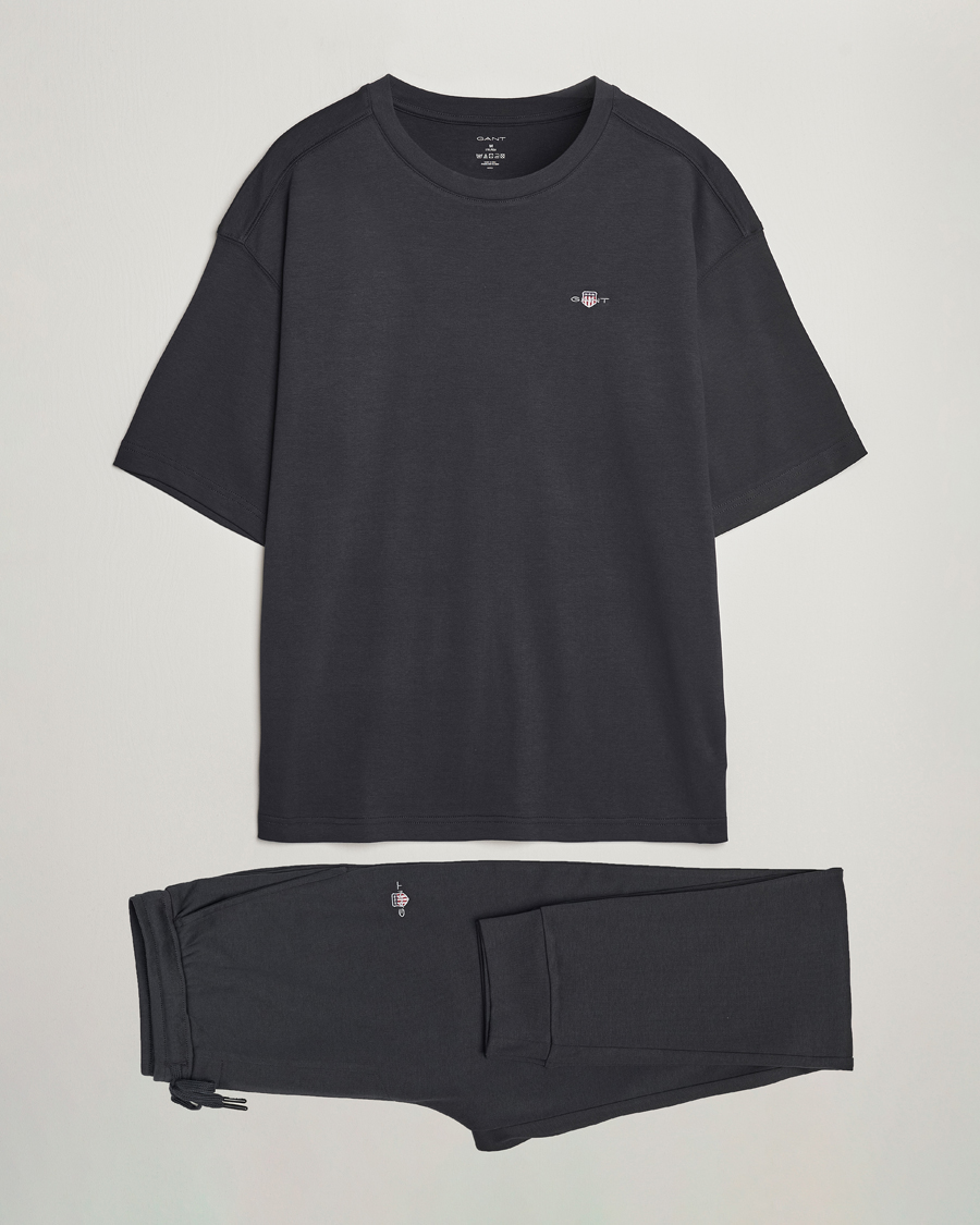 Herren | Schlafanzüge & Bademäntel | GANT | Premium Loungewear Set Black