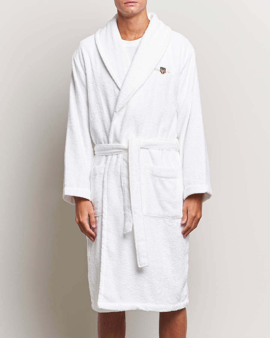 Herren | Schlafanzüge & Bademäntel | GANT | Archive Shield Terry Robe White