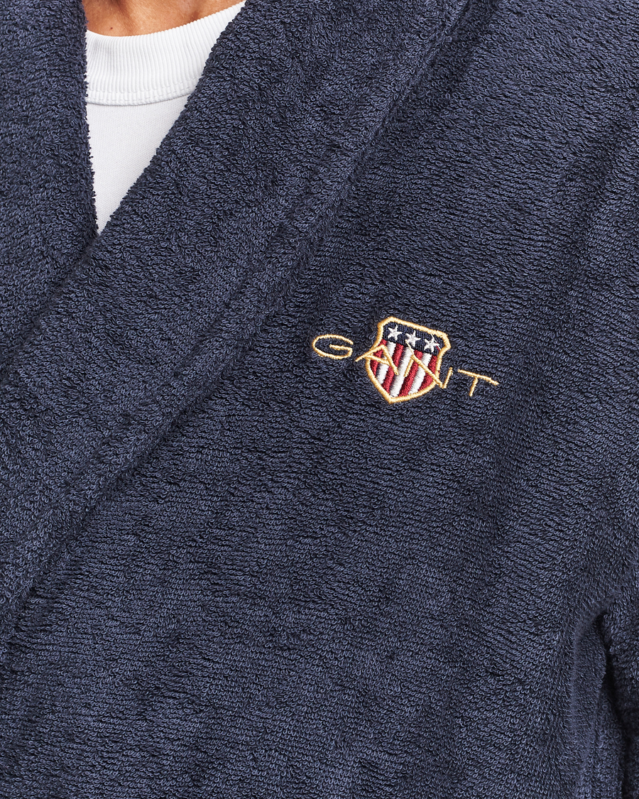 Herren | GANT Archive Shield Terry Robe Evening Blue | Gant | Archive Shield Terry Robe Evening Blue