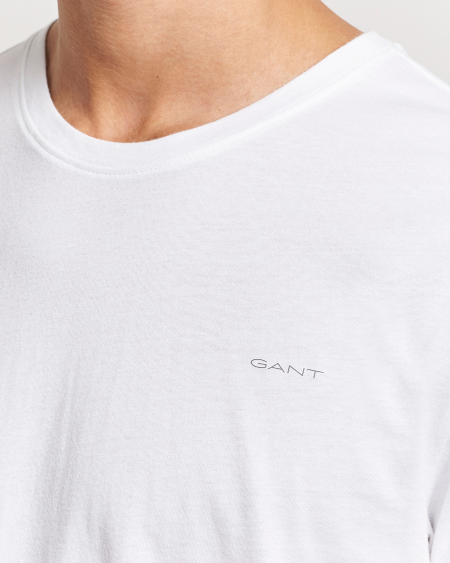 Herren | T-Shirts | GANT | 2-Pack Crew Neck T-Shirt Navy/White