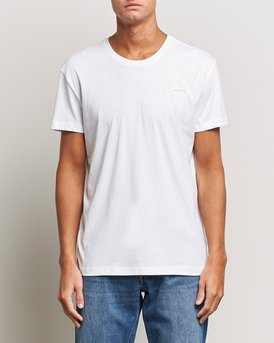 Men | GANT | GANT | 2-Pack Crew Neck T-Shirt White