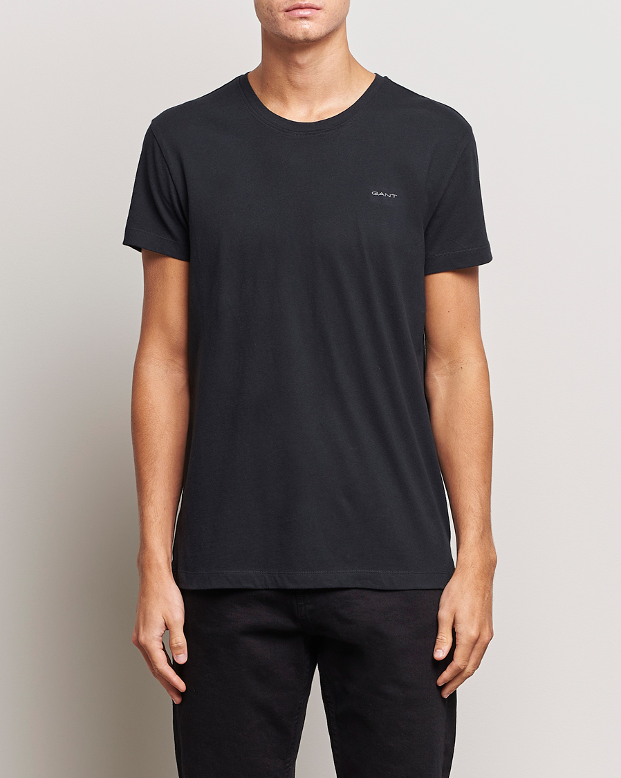 Herren | T-Shirts | GANT | 2-Pack Crew Neck T-Shirt Black