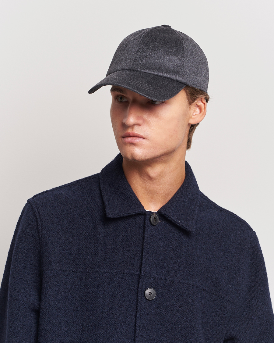 Herren | Varsity Headwear Cashmere Baseball Cap Flint Grey | Varsity Headwear | Cashmere Baseball Cap Flint Grey