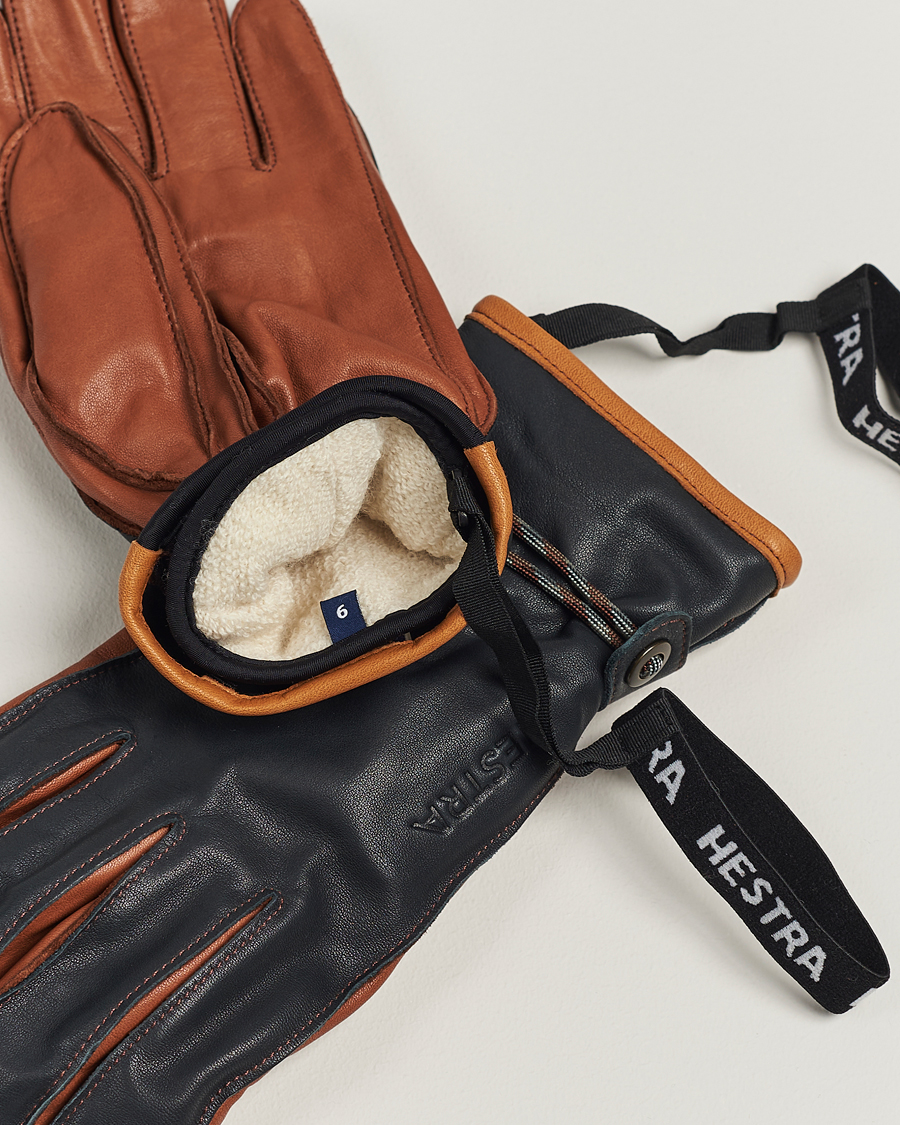 Herren |  | Hestra | Wakayama Leather Ski Glove Navy/Brown