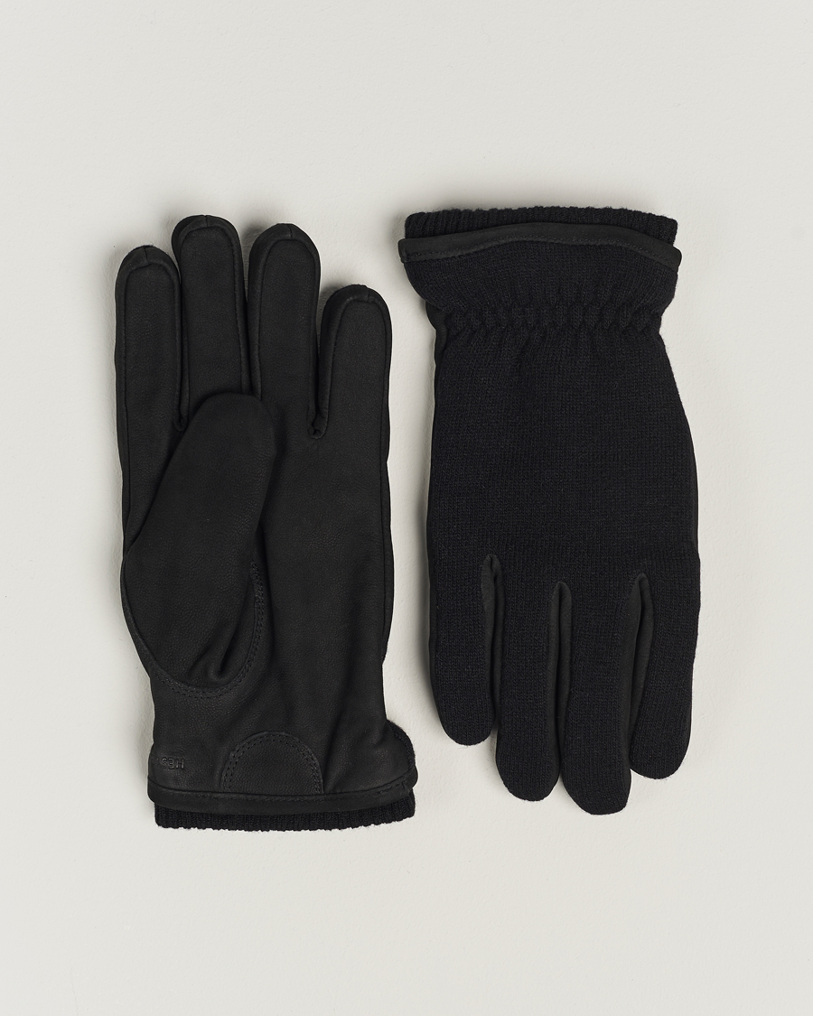 Herren | Hestra | Hestra | Noah Nubuck Wool Tricot Glove Black