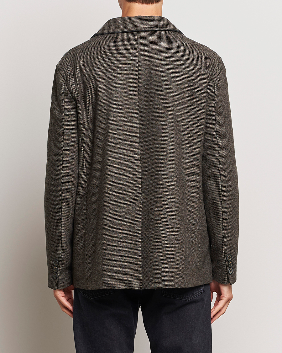 Herren | Jacken | Gloverall | Wool Worker Shirt Jacket Black/White