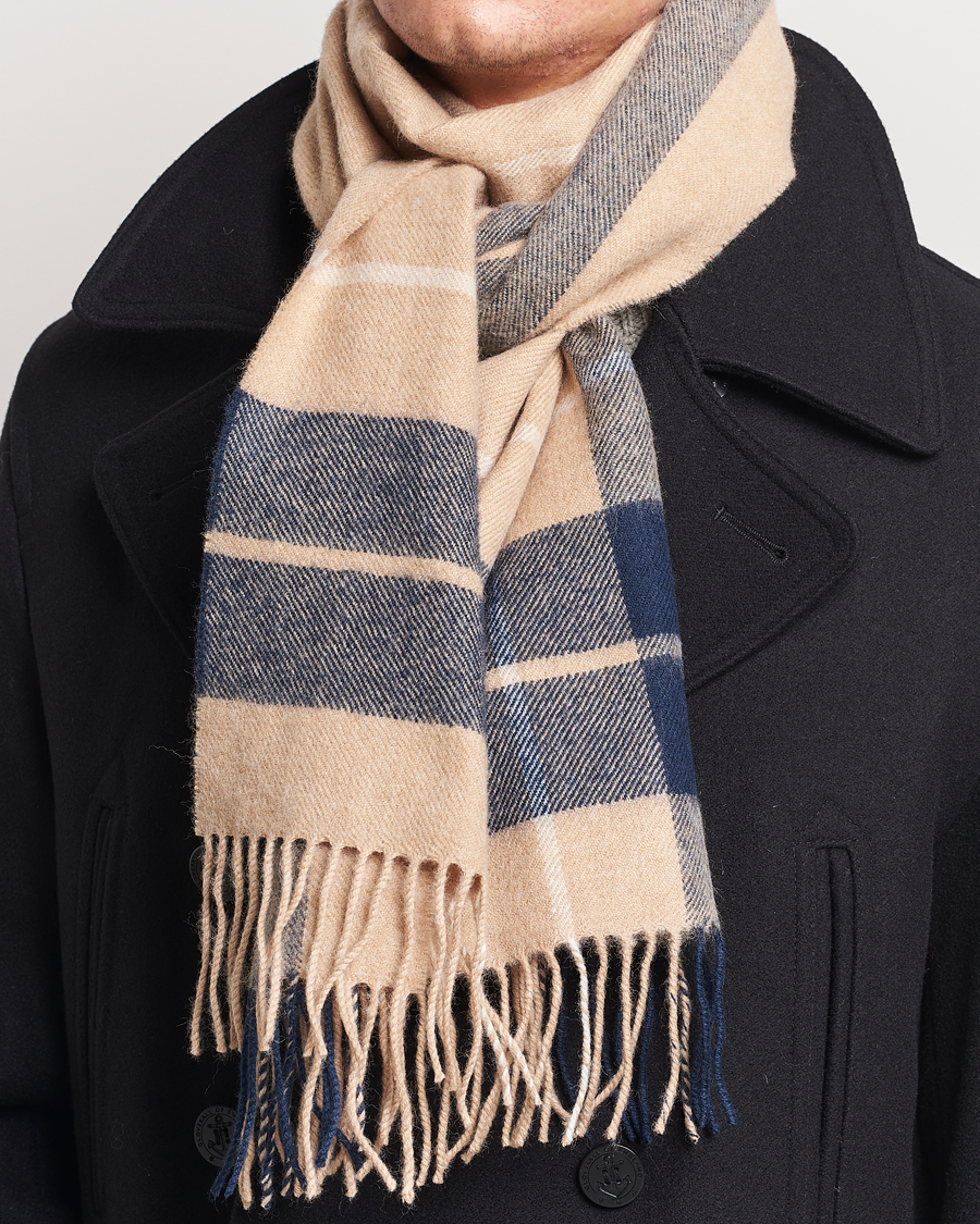 Herren |  | Gloverall | Lambswool Scarf Camel Check