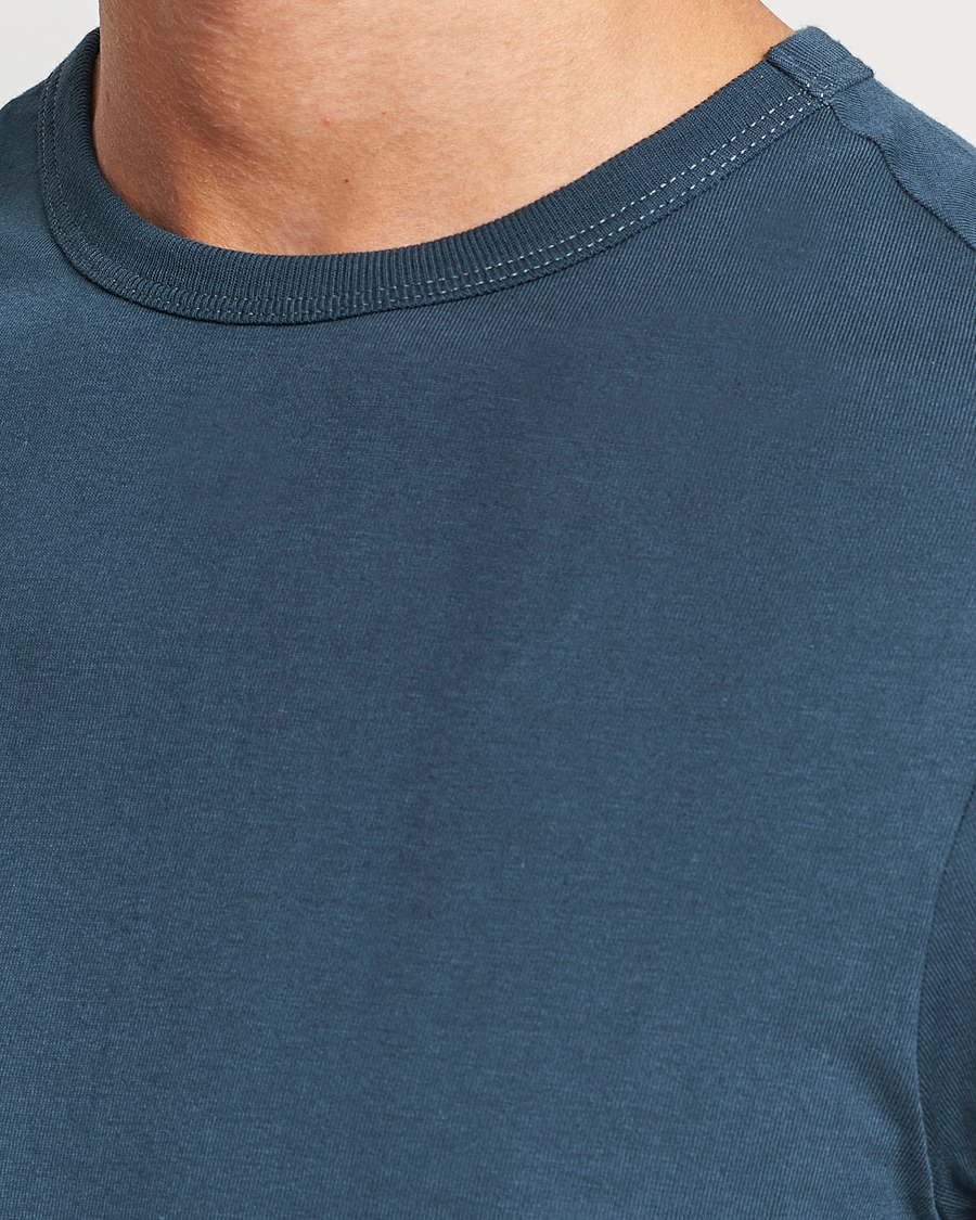Herren | T-Shirts | Merz b. Schwanen | 1950s Classic Loopwheeled T-Shirt Mineral Blue