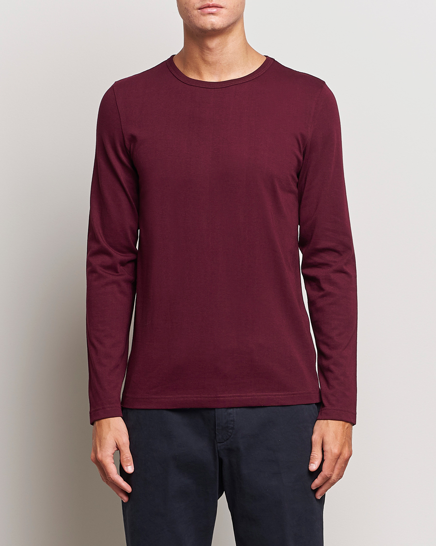 Herren |  | Merz b. Schwanen | 1950s Classic Loopwheeled Longsleeve T-Shirt Ruby Red