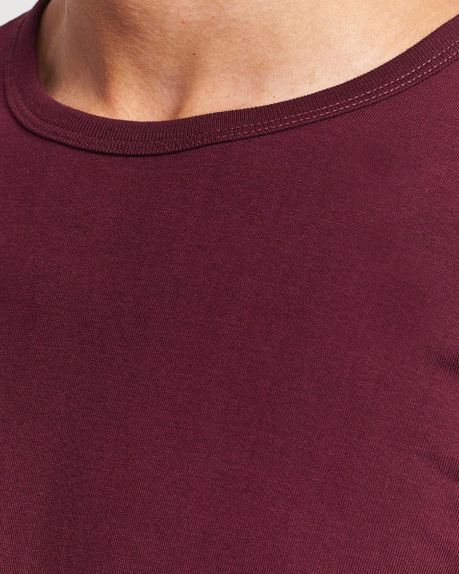 Herren | T-Shirts | Merz b. Schwanen | 1950s Classic Loopwheeled Longsleeve T-Shirt Ruby Red