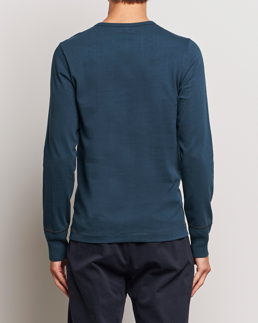 Herren | Pullover | Merz b. Schwanen | Classic Organic Cotton Henley Mineral Blue