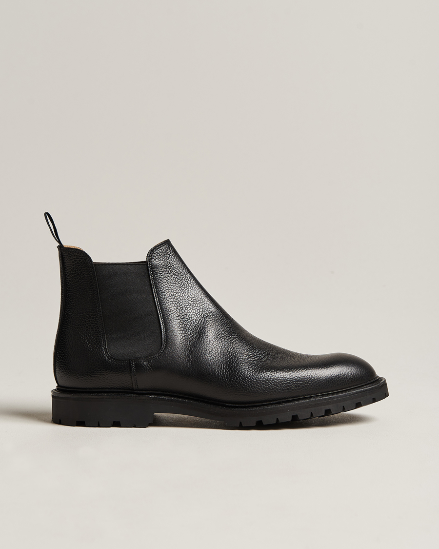 Herren | Boots | Crockett & Jones | Chelsea 11 Black Calf Grained