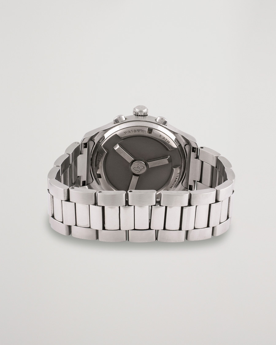 Herren | Sjöö Sandström Pre-Owned Chronolink Worldtimer WT 6202 Steel White | Sjöö Sandström Pre-Owned | Chronolink Worldtimer WT 6202 Steel White