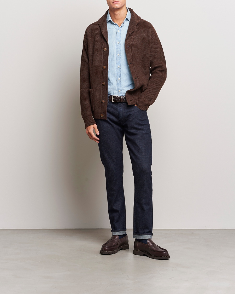 Herren | Pullover | Polo Ralph Lauren | Wool Knitted Sweater Bear Brown Heather